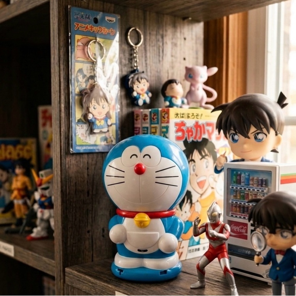Vintage 2007 Doraemon KFC Promo Robot Toy Rare Rolling Anime Cat Collectible